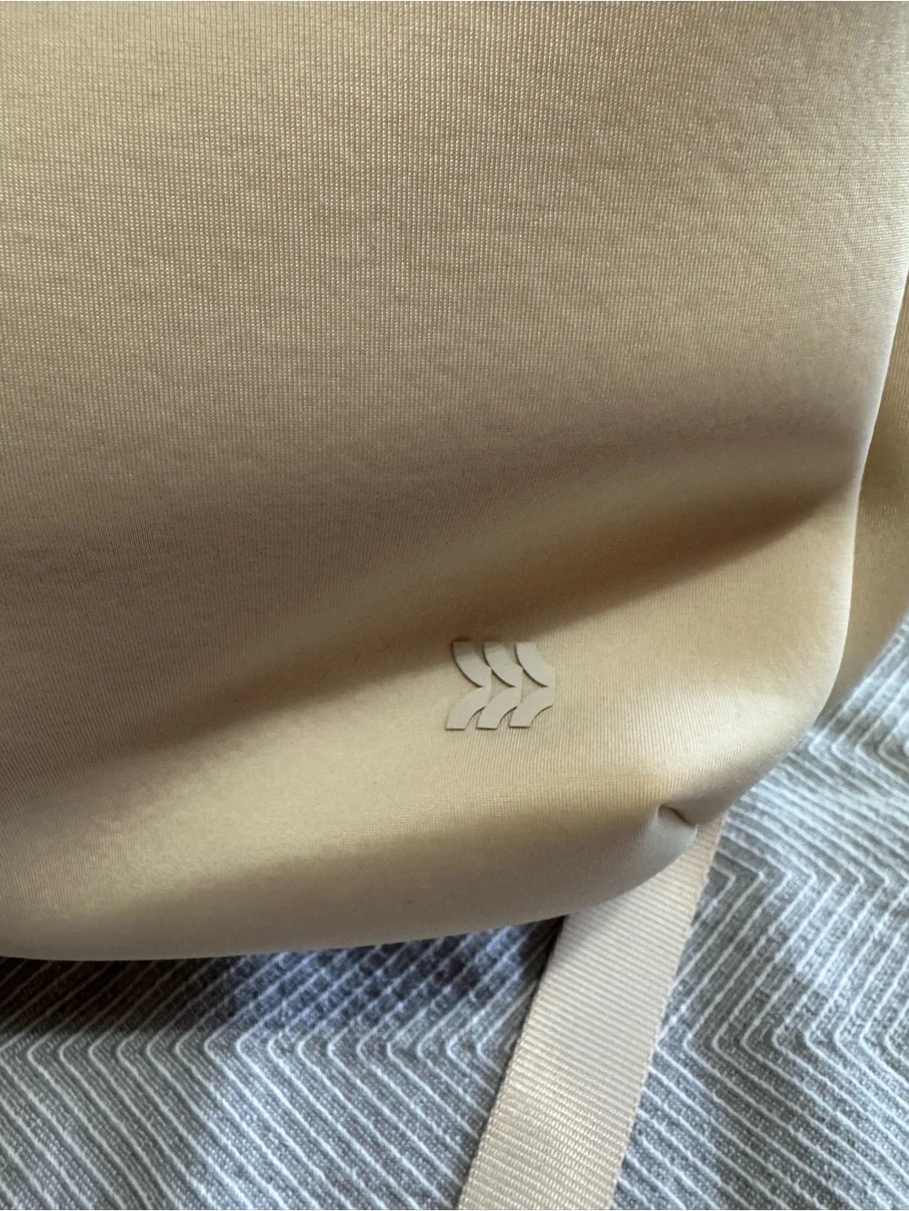 all in motion Cream Backpack with school supplies - Ready For back to school.